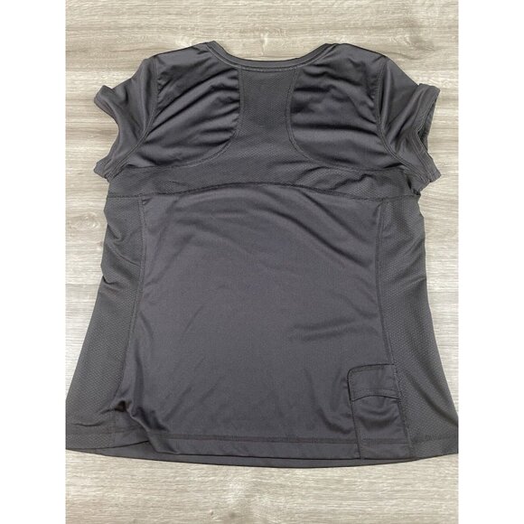 Tek Gear Top Womens Size XL Black Short Sleeve Workout Mom Gym Activewear - Picture 8 of 10